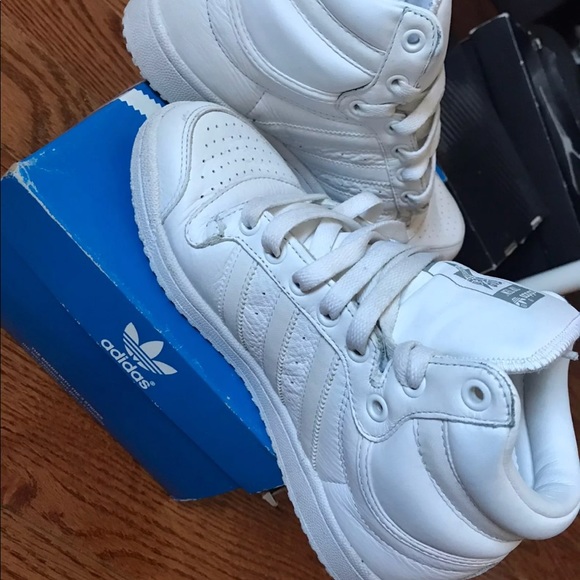 Shoes | White Adidas Top Ten | Poshmark